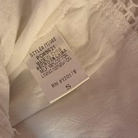 Entro Elegant White Lace Crochet Sleeveless Top. Xs - Picture 10 of 11